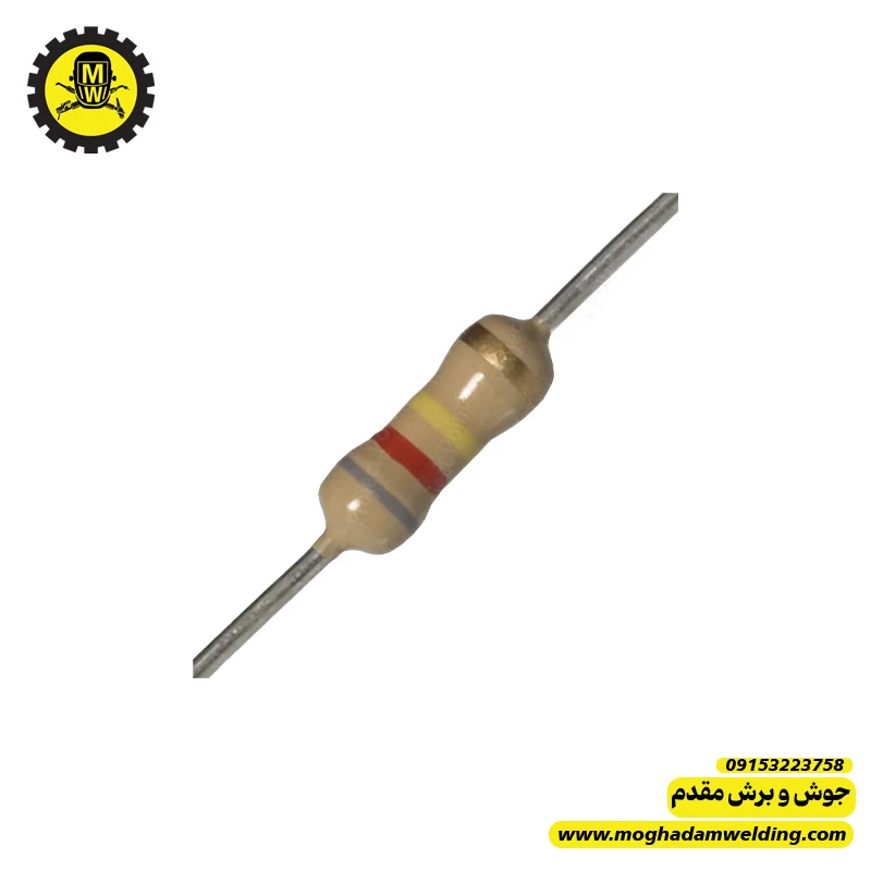 مقاومت کربنی 820 کیلو اهم 0.25 وات