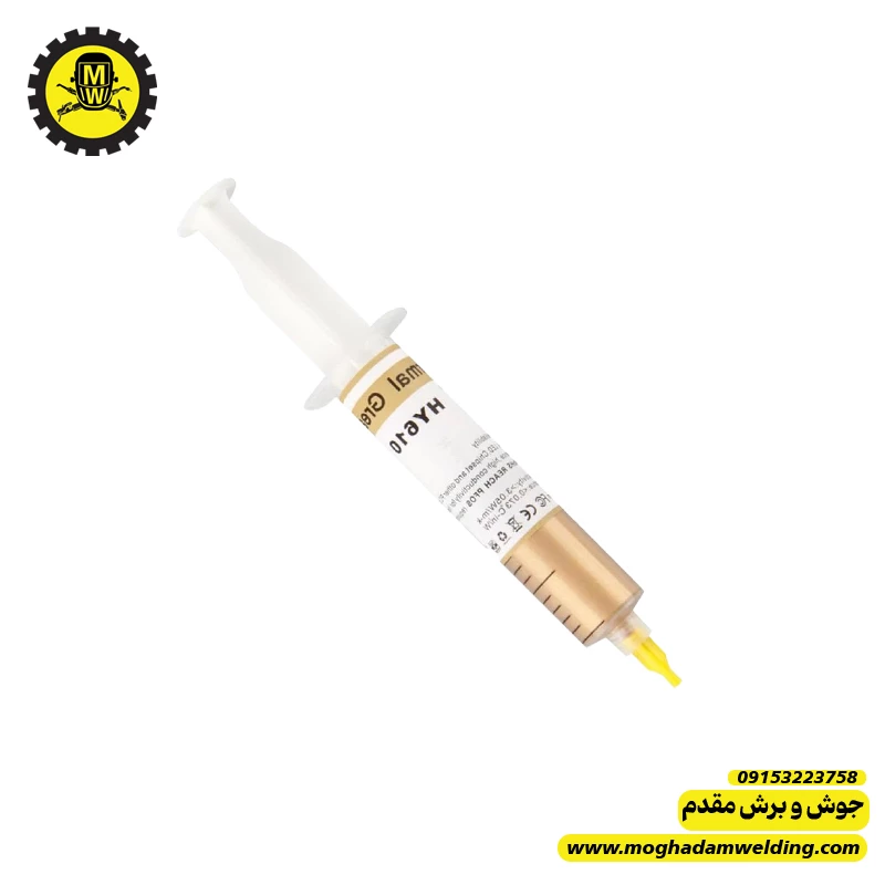 خمیر سیلیکون سرنگی HY-610 طلایی