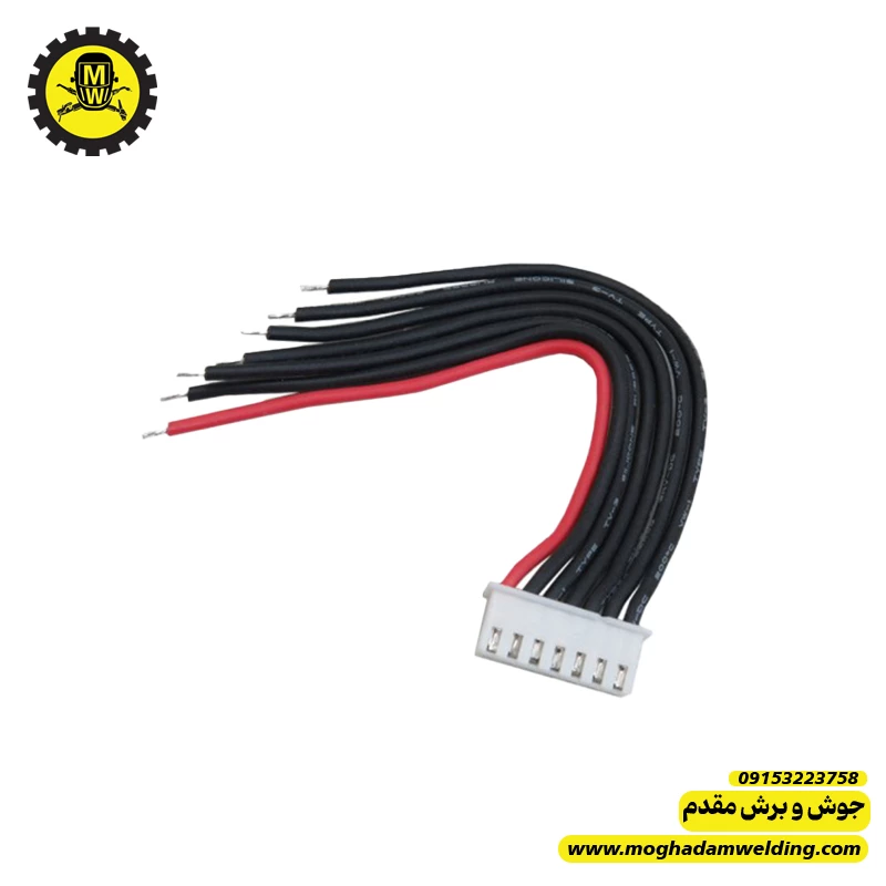 سوکت ۷ پین اماده  با سیم سایز 2.5 مختص ترانس های فریت دستگاه ماسفت 
