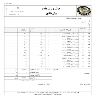 فاکتور مرجع قطعات SMD