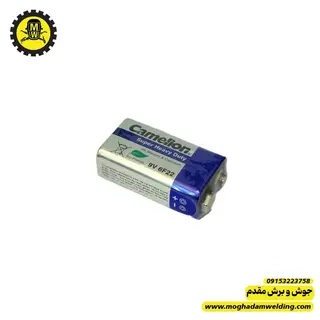 باطری 9 ولت کتابی برای مولتی تستر نمای روبرو برند CAMELION