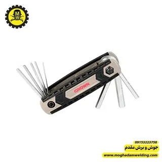 آلن چاقویی 8 عددی کرون مدل HMAX08 نمای روبرو شش گوش 
