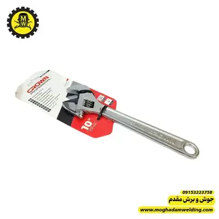 آچار فرانسه 10 اینچ کرون مدل CNA10 نمای روبرو 