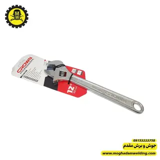 آچار فرانسه 12 اینچ کرون مدل CNA12 نمای روبرو 