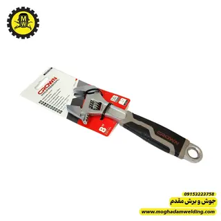 آچار فرانسه 8 اینچ روکشدار کرون مدل CNB08 نمای روبرو 