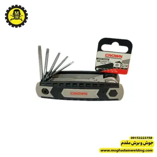 آلن چاقویی ستاره ای 8 عددی  کرون مدل TMAX08 نمای روبرو 
