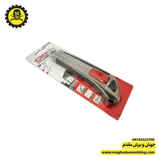 کاتر سربی روکش دار بزرگ 3 تیغ کرون مدل SBB18 همراه با جعبه نمای روبرو
