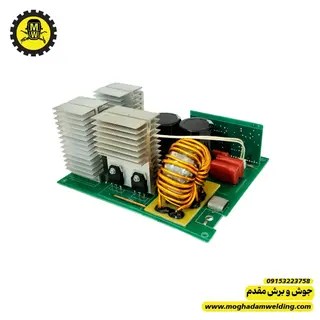 برد کامل دستگاه 2 آی جی بی تی تک برد دارای هیت سینگ و ترانس و خازن  نمای پشت برد