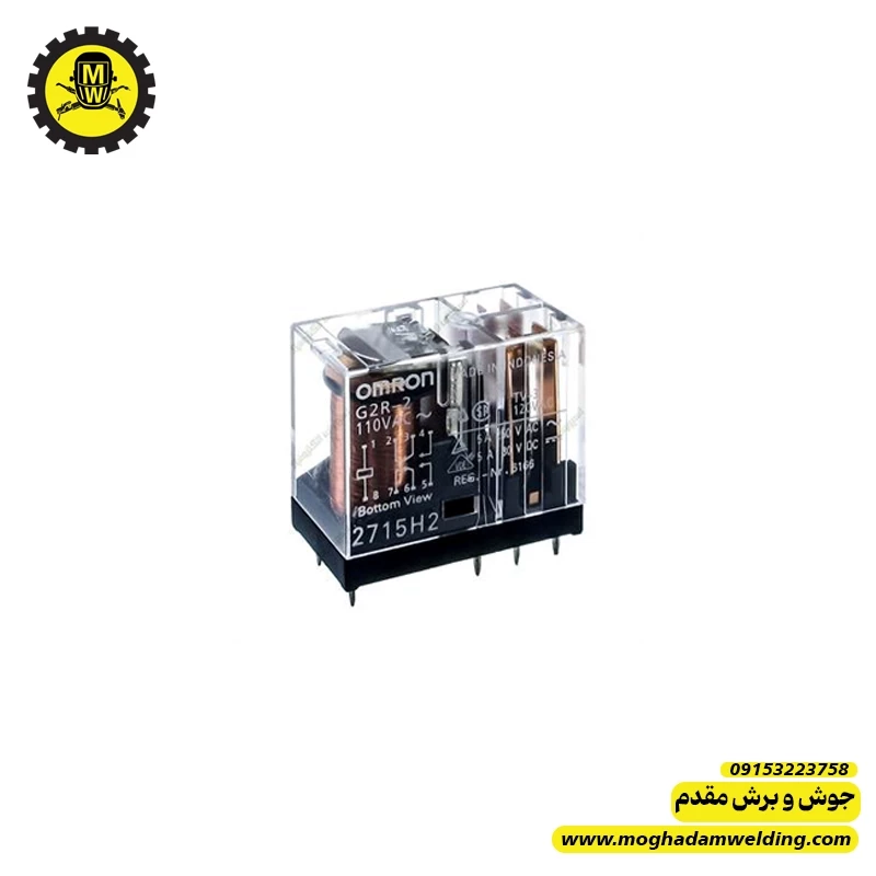 رله 8 پایه بوبین 110 ولتی