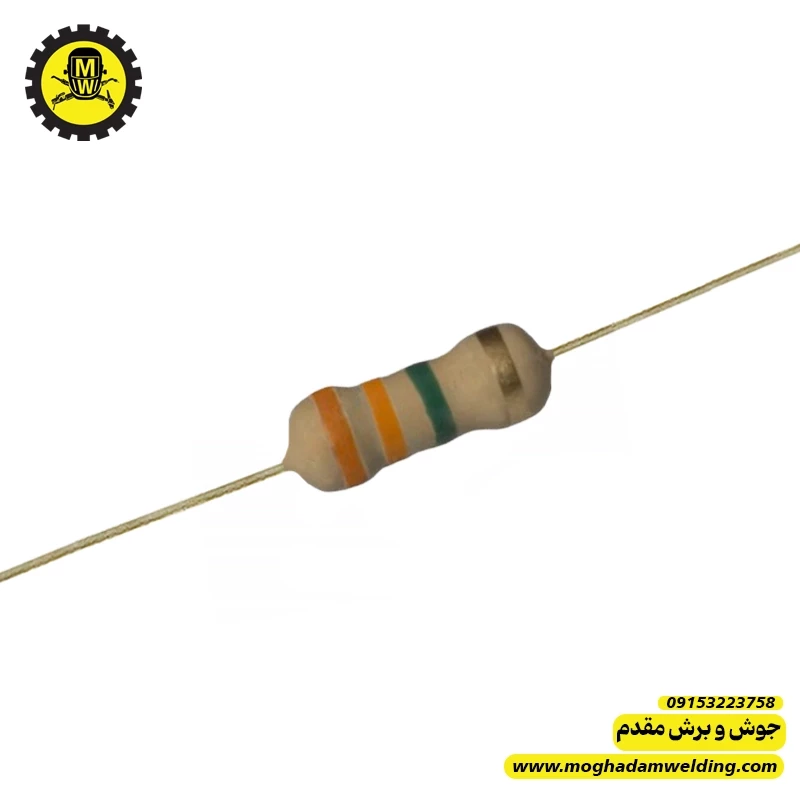 مقاومت کربنی 3.3 مگا اهم 0.25 وات  