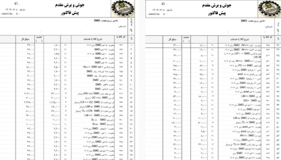 فاکتور مرجع قطعات SMD
