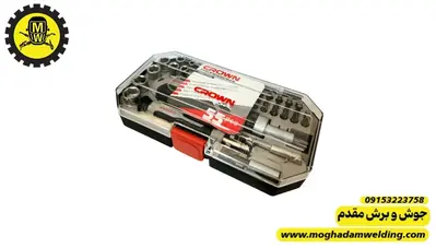 ست سر  پیچگوشتی با پیچگوشتی بکسی 55 پارچه کرون مدل BH-AXA55