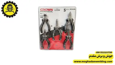 ست انبر الکترونیکی 5 پارچه 4.5 اینچ کرون مدل CPXB5